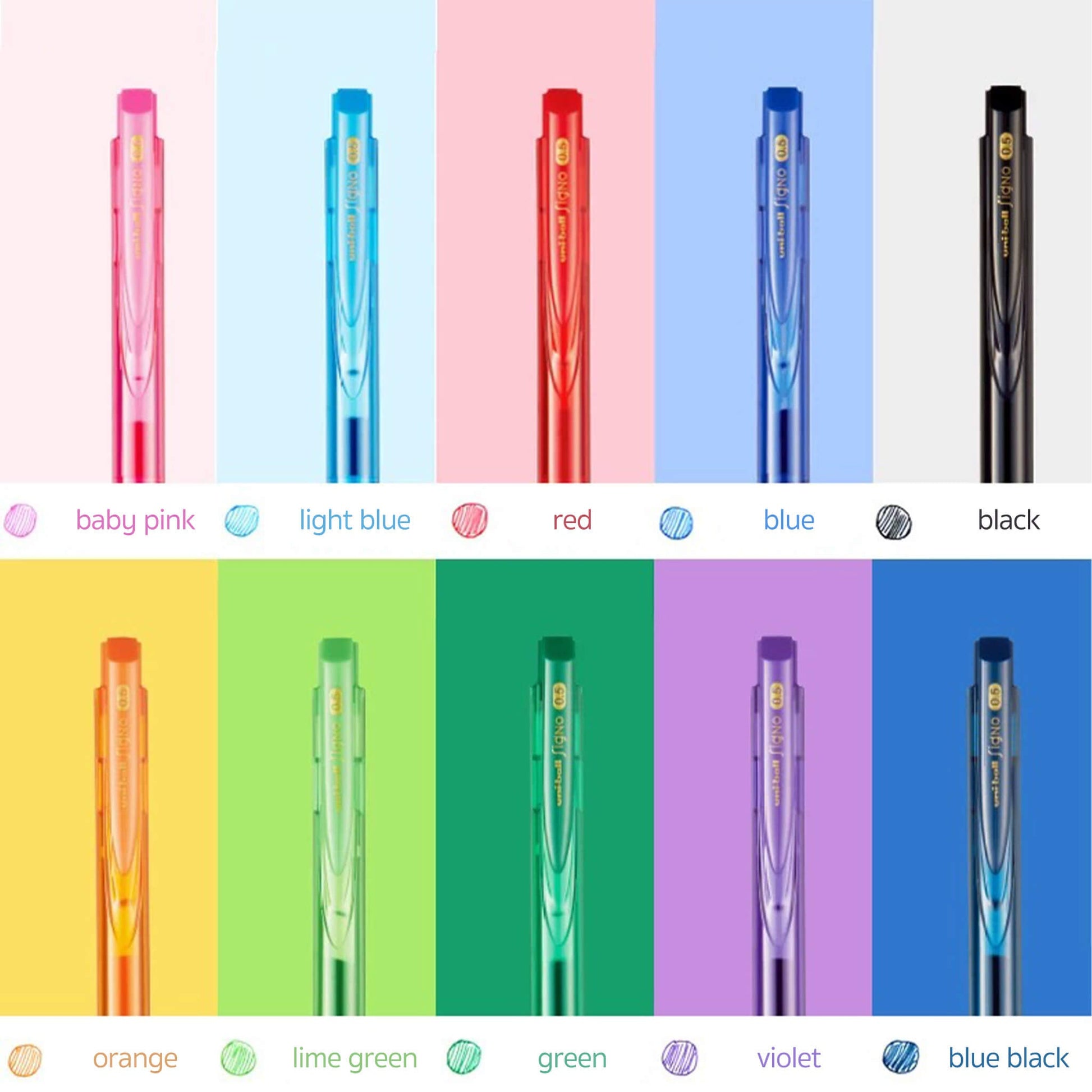 Uni - ball Signo RT1 Gel Pen 0.5mm - Black - Gel & Rollerball Pens