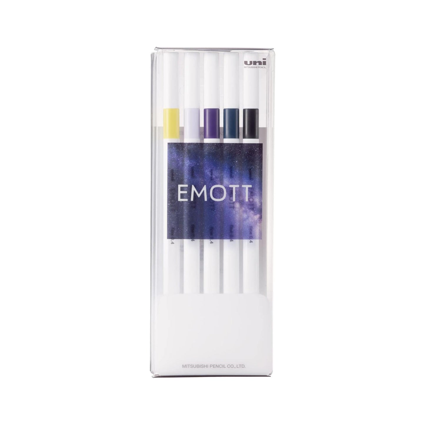 Uni Mitsubishi Emott Fineliner 5 - Color Set No.11 Midnight Color - Fine - Tip Markers