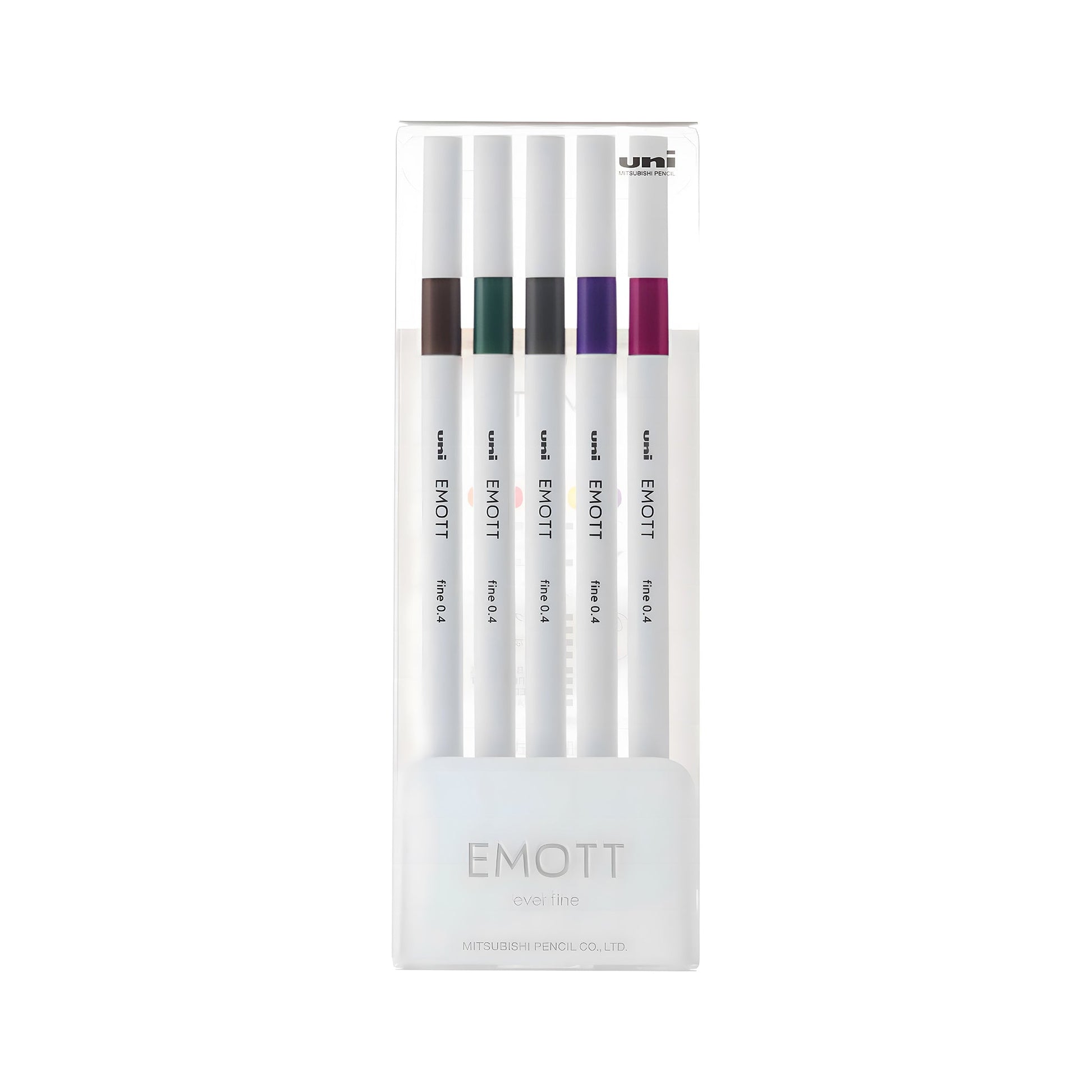 Uni Mitsubishi Emott Fineliner 5-Color Set Vintage Color