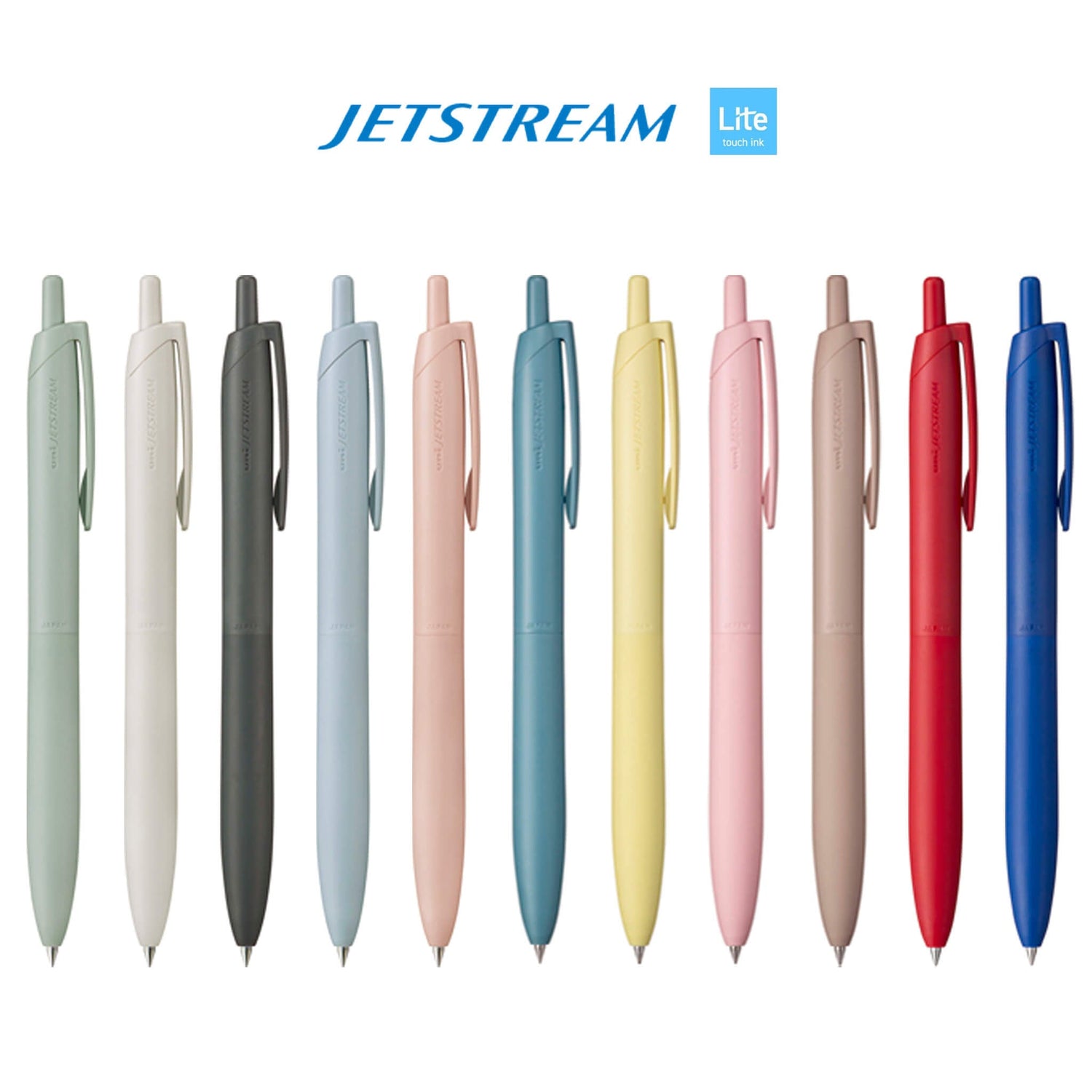 Uni Mitsubishi Jestream Single Ballpoint Pen (with Lite Touch Ink) 0.5mm - Light Blue - Ballpoint Pens