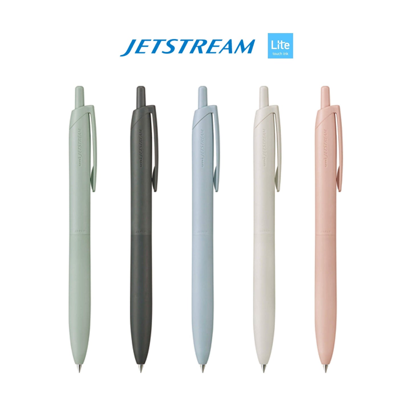 Uni Mitsubishi Jestream Single Ballpoint Pen (with Lite Touch Ink) 0.5mm - Light Blue - Ballpoint Pens