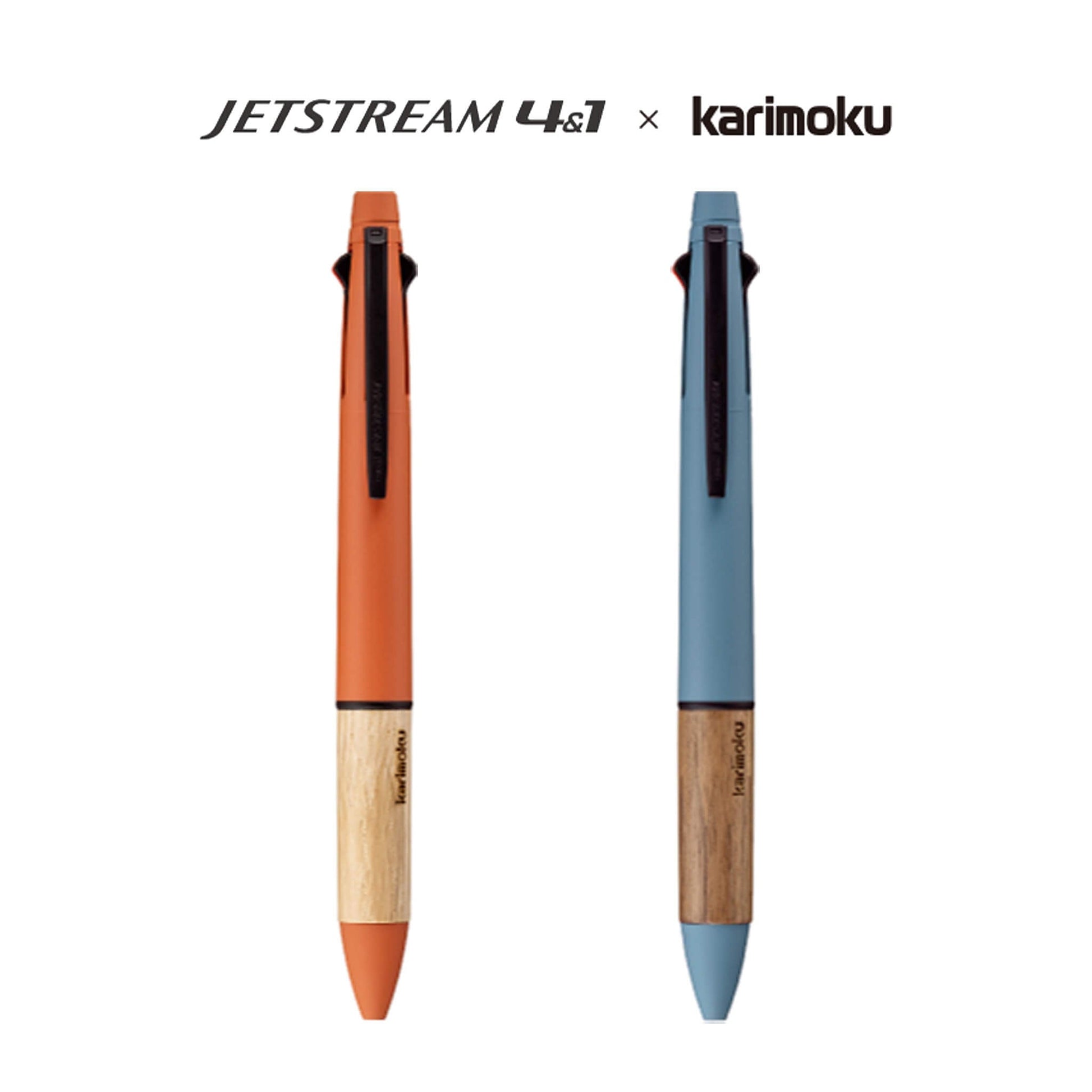 Uni Mitsubishi Jetstream × Karimoku Multi - functional 4&1 Ballpoint Pen - Sunset Orange - Multi - Functional Pens