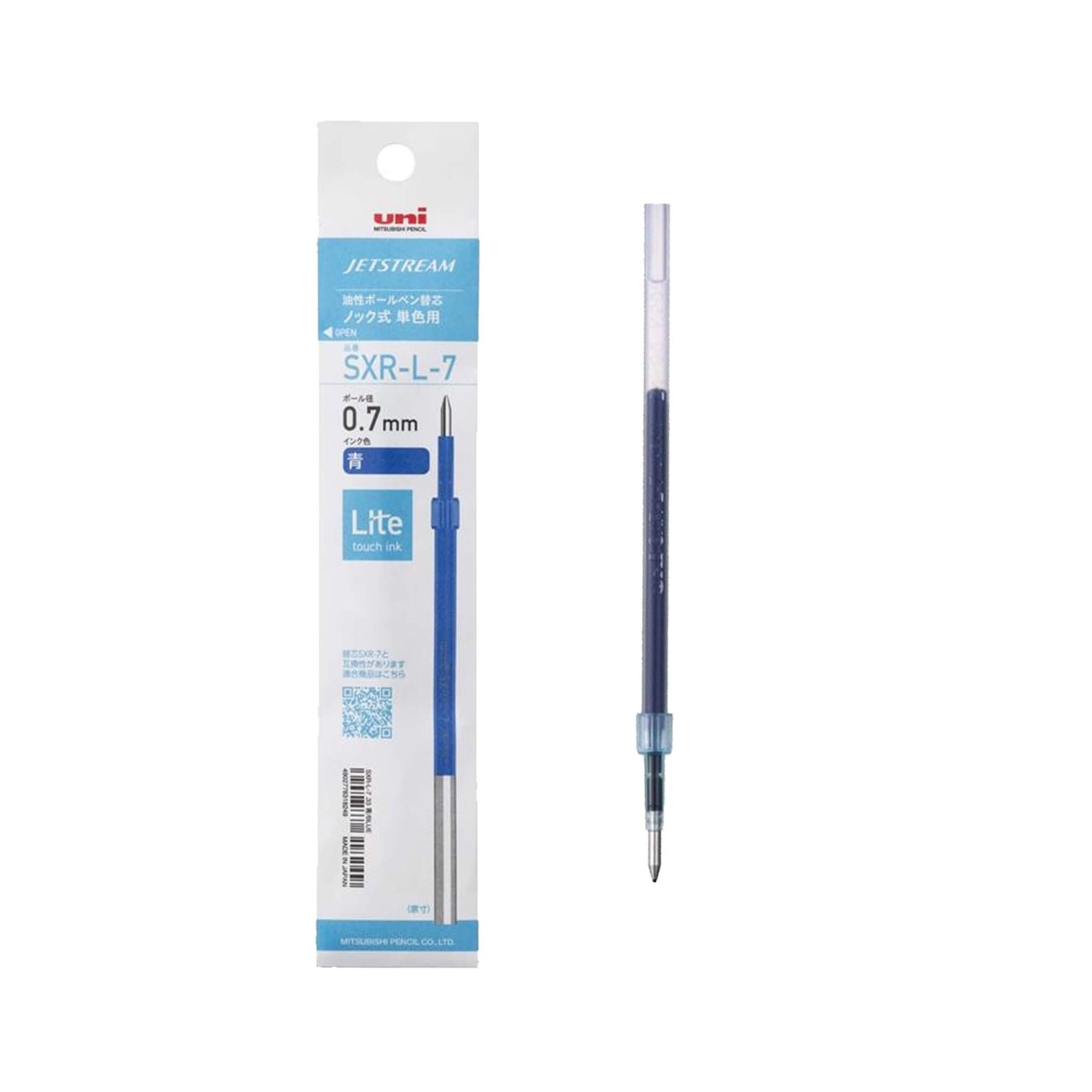 Uni Mitsubishi Jetstream Lite Ballpoint Pen Refill SXR - L - 7 0.7mm - Blue - Pen Refills