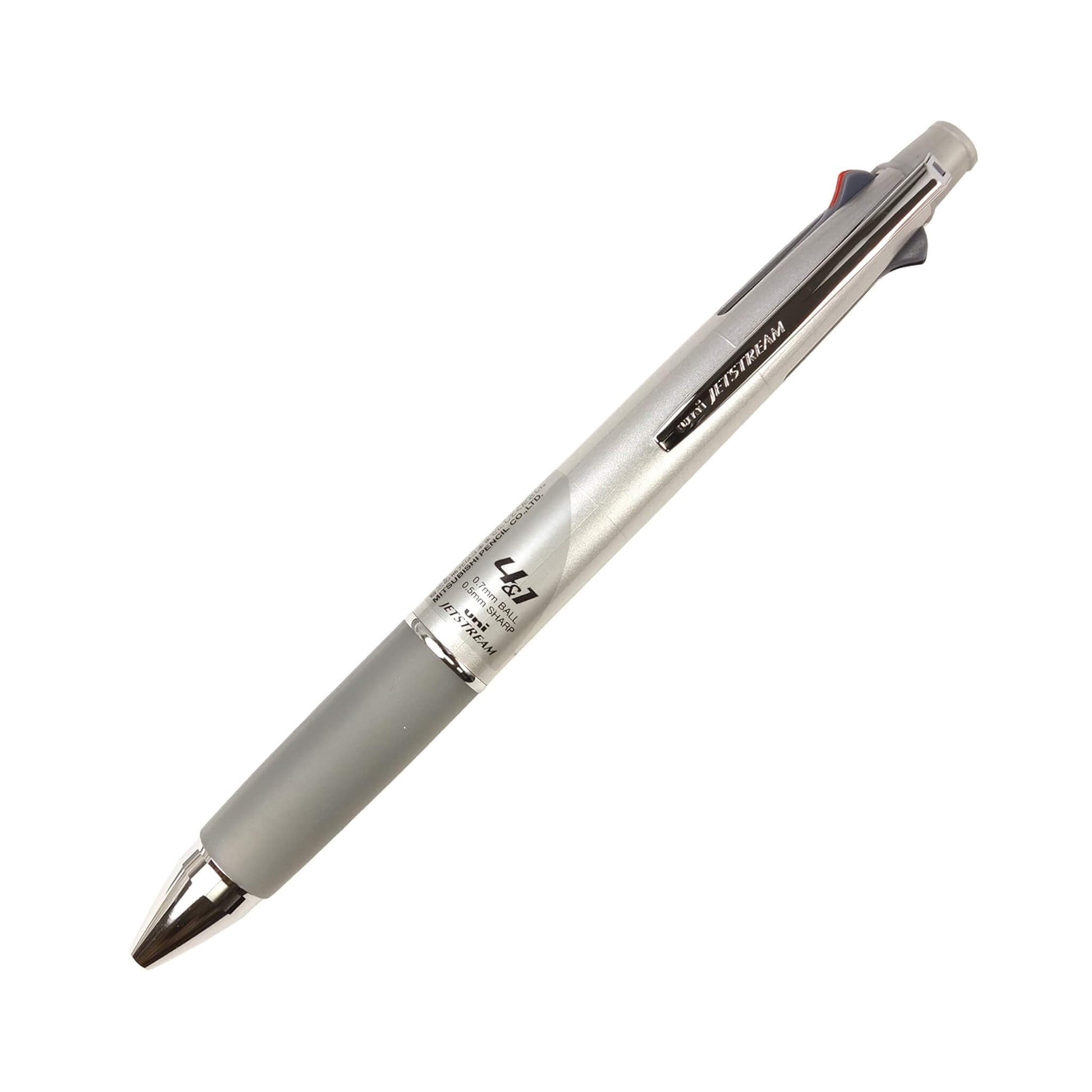 Uni Mitsubishi Jetstream Multi - functional 4&1 Ballpoint Pen - Silver - Multi - Functional Pens