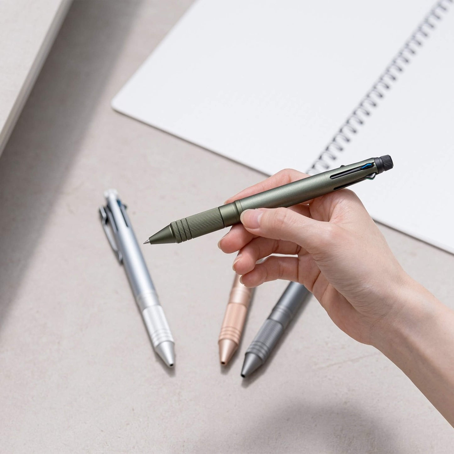 Uni Mitsubishi Jetstream Multi - functional 4&1 Metal Ballpoint Pen - Dark Green - Multi - Functional Pens