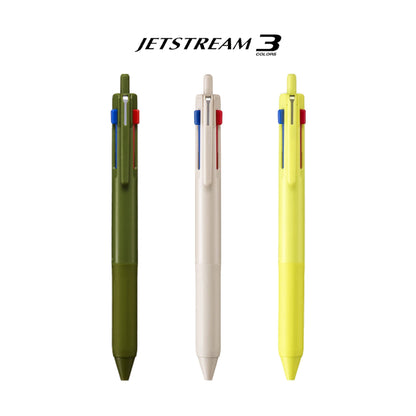 Uni Mitsubishi Jetstream New 3 - Color Ballpoint Pen 0.7mm - Greige - Multi - Color Pens