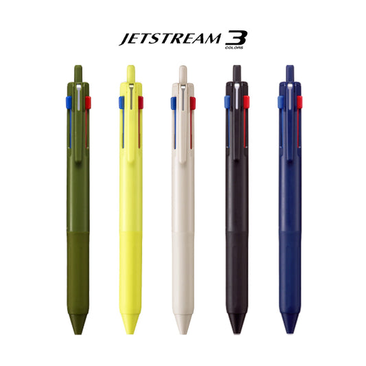 Uni Mitsubishi Jetstream New 3 - Color Ballpoint Pen 0.7mm - Greige - Multi - Color Pens