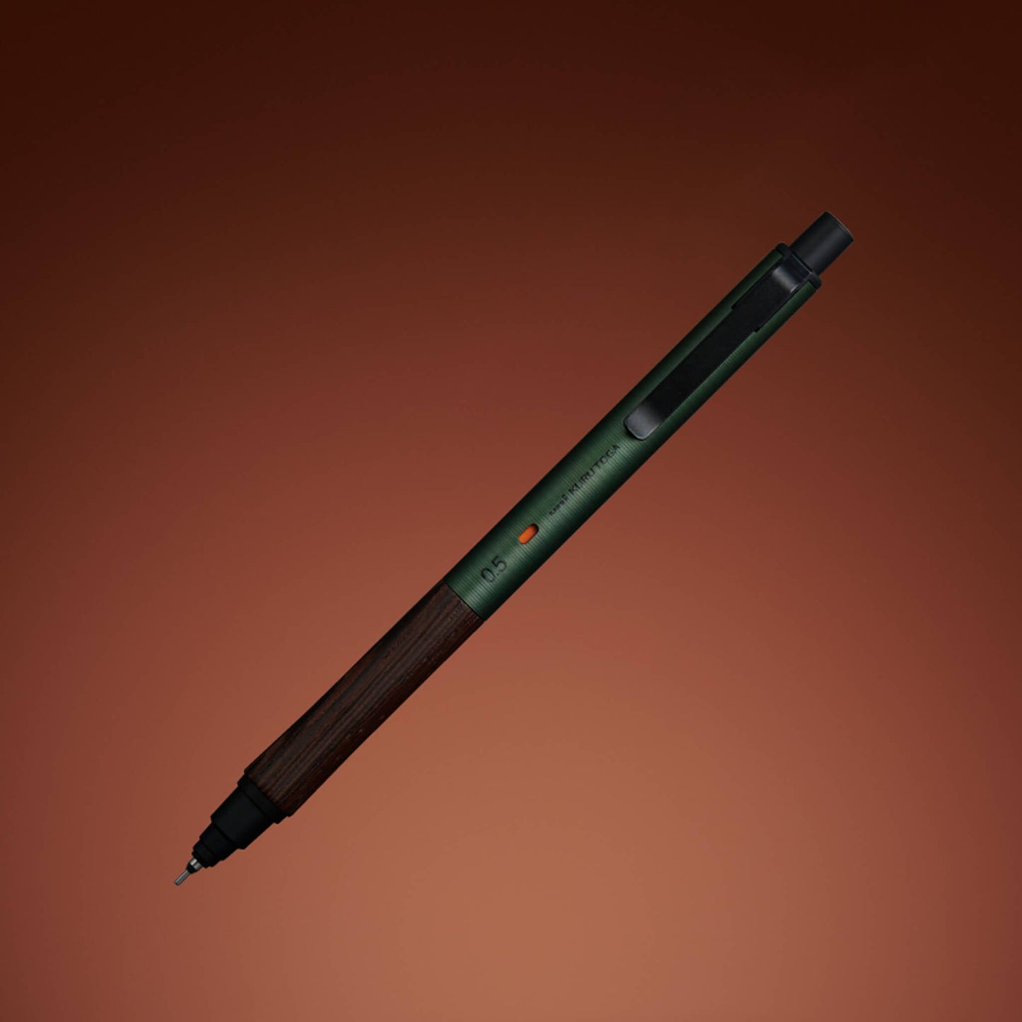 Uni Mitsubishi Kuru Toga Wood Mechanical Pencil 0.5mm - Forest Green - Mechanical Pencils