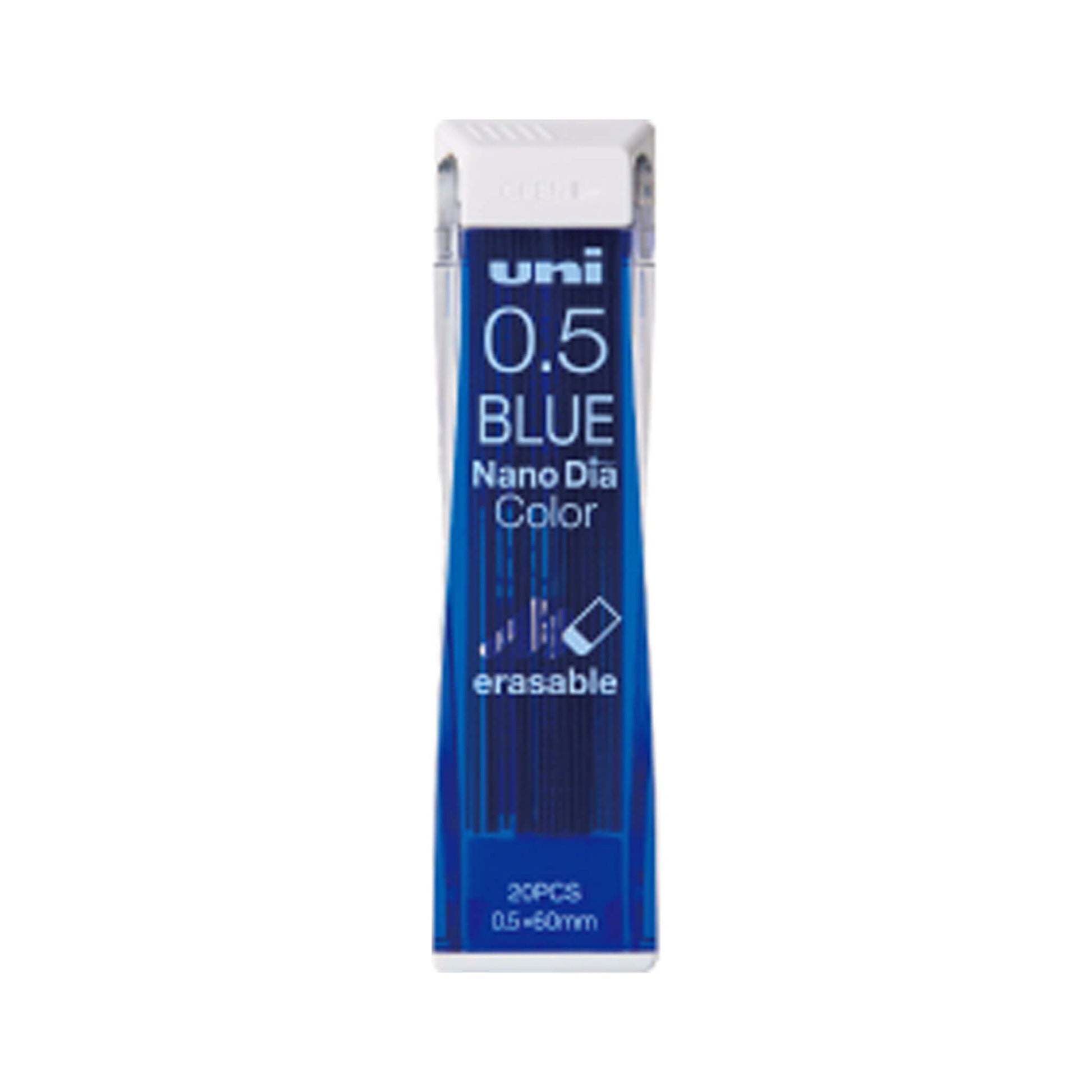 Uni Mitsubishi NanoDia Color Erasable Lead 0.5mm - Blue - Pencil Leads