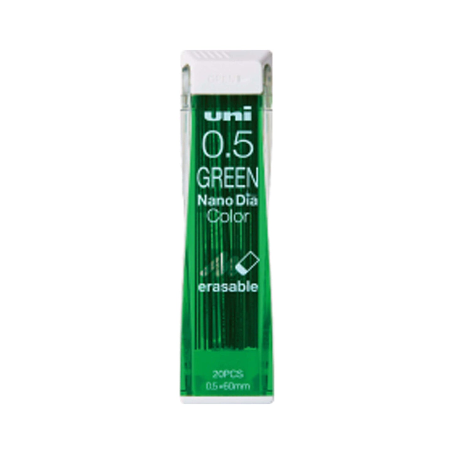 Uni Mitsubishi NanoDia Color Erasable Lead 0.5mm - Green - Pencil Leads