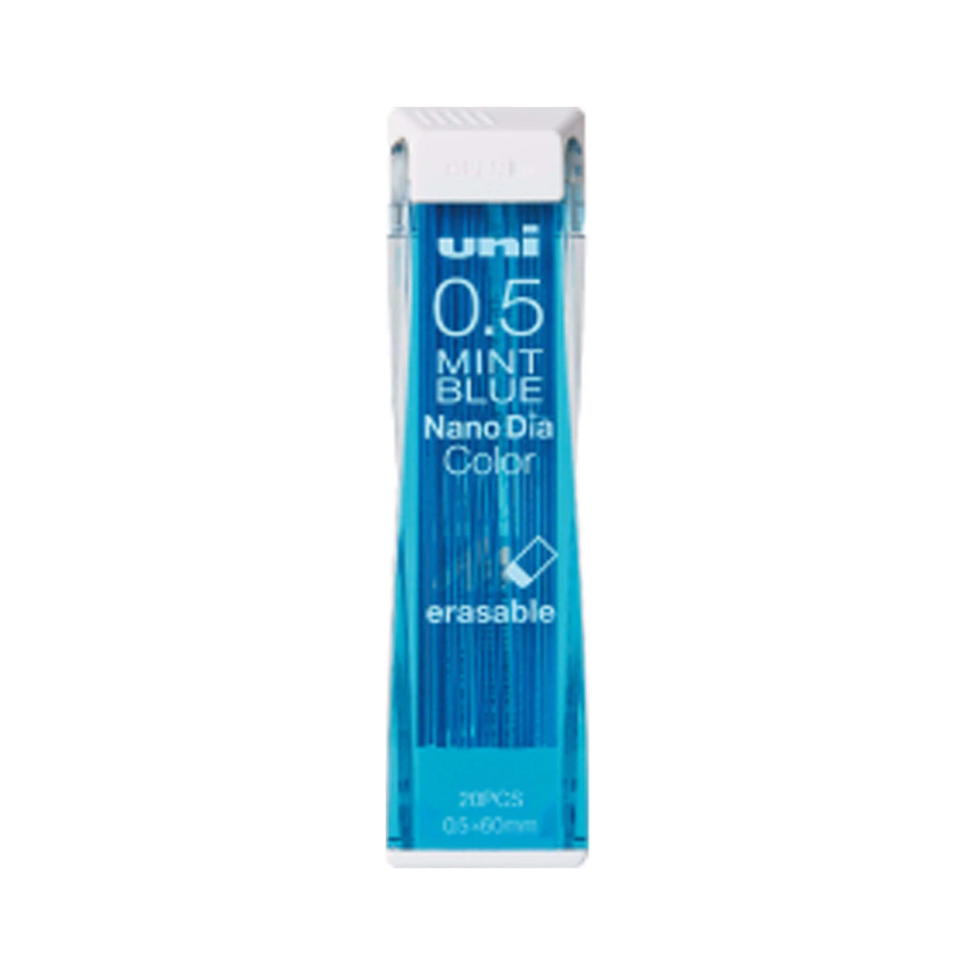Uni Mitsubishi NanoDia Color Erasable Lead 0.5mm - Mint Blue - Pencil Leads