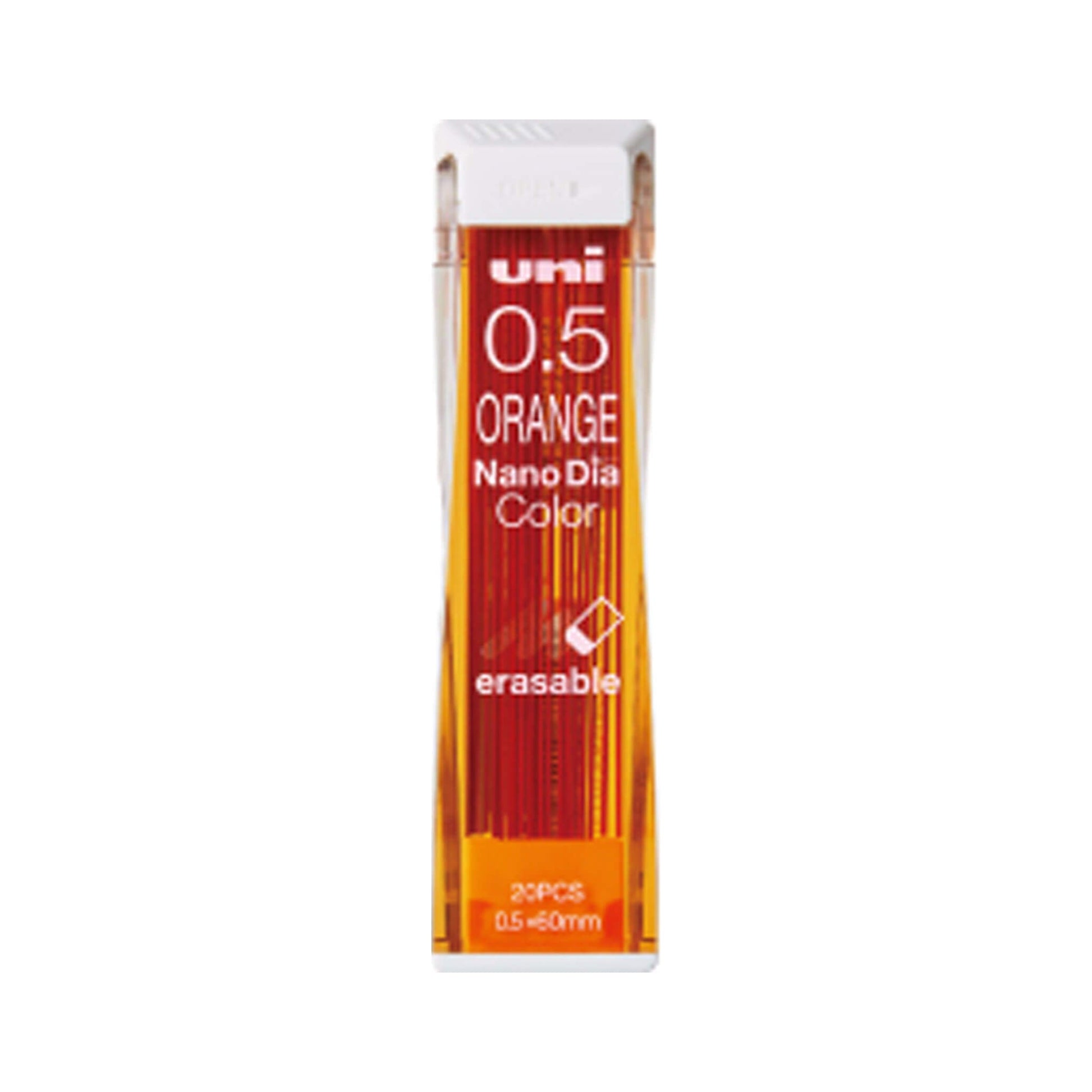Uni Mitsubishi NanoDia Color Erasable Lead 0.5mm - Orange - Pencil Leads