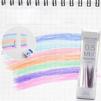 Uni Mitsubishi NanoDia Color Erasable Lead 0.5mm - Pink - Pencil Leads
