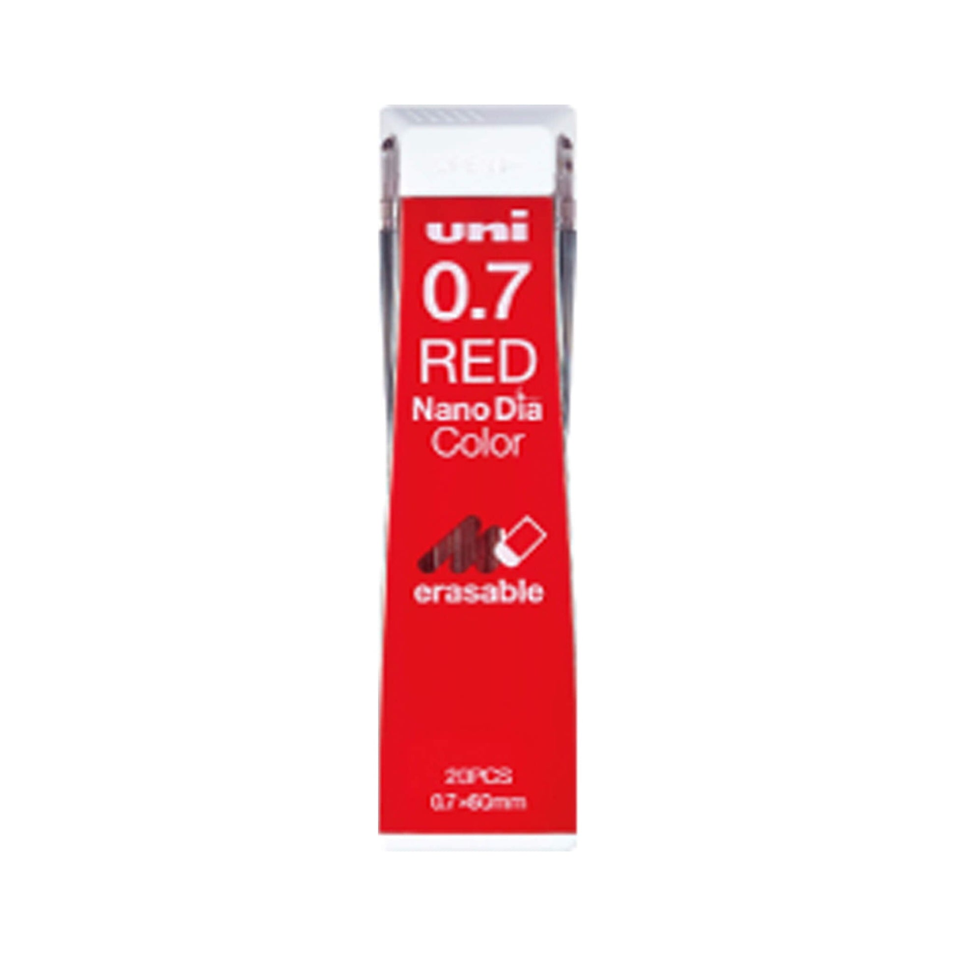 Uni Mitsubishi NanoDia Color Erasable Lead 0.7mm - Red - Pencil Leads