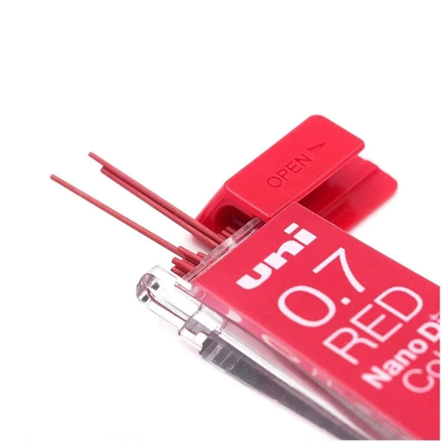 Uni Mitsubishi NanoDia Color Erasable Lead 0.7mm - Red - Pencil Leads