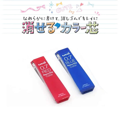 Uni Mitsubishi NanoDia Color Erasable Lead 0.7mm - Red - Pencil Leads