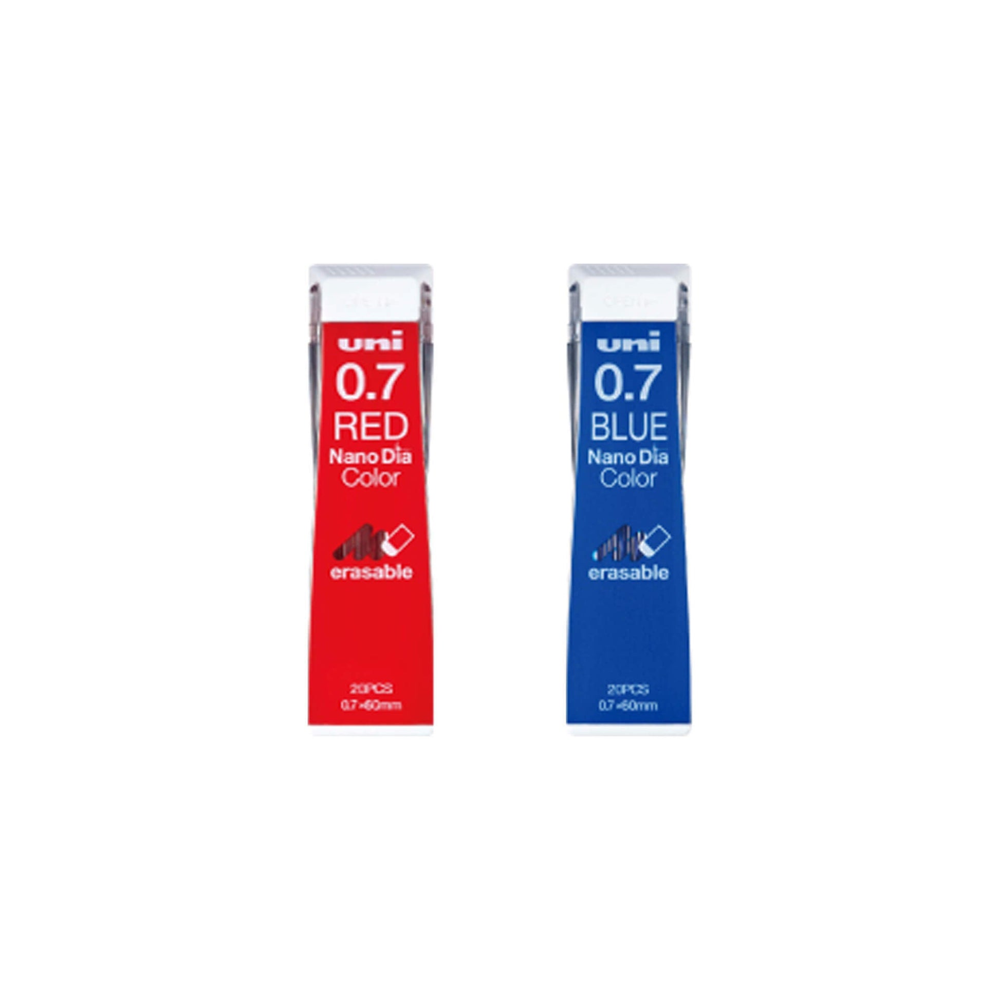 Uni Mitsubishi NanoDia Color Erasable Lead 0.7mm - Red - Pencil Leads