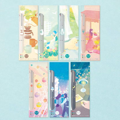 Uni Mitsubishi × Nodoka Miyashita Jetstream Lite Touch Ink 4&1 Multi Pen Limited Edition - Mellow White - Multi - Functional Pens