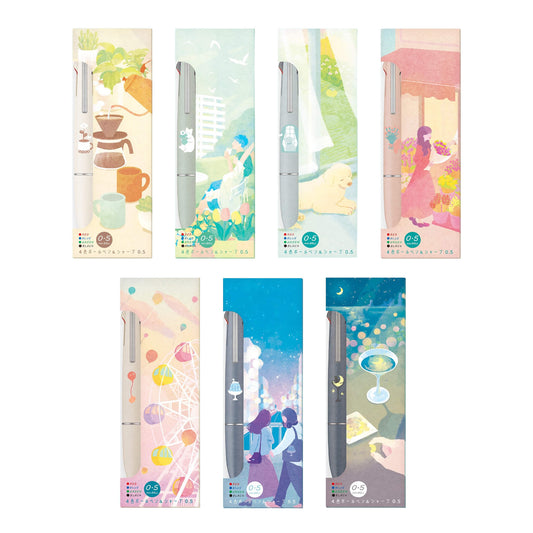 Uni Mitsubishi × Nodoka Miyashita Jetstream Lite Touch Ink 4&1 Multi Pen Limited Edition - Mellow White - Multi - Functional Pens