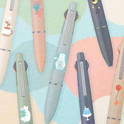 Uni Mitsubishi × Nodoka Miyashita Jetstream Lite Touch Ink 4&1 Multi Pen Limited Edition - Mellow White - Multi - Functional Pens