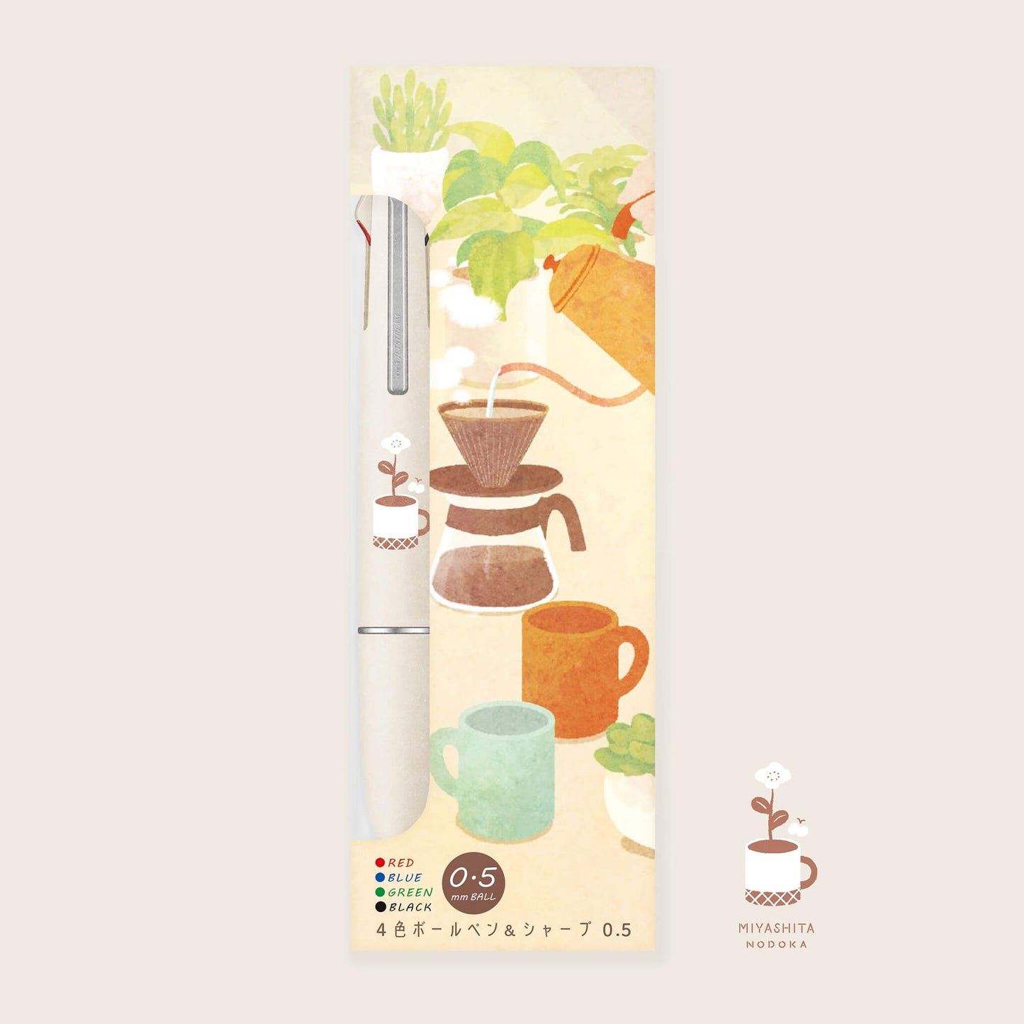 Uni Mitsubishi × Nodoka Miyashita Jetstream Lite Touch Ink 4&1 Multi Pen Limited Edition - Mellow White - Multi - Functional Pens