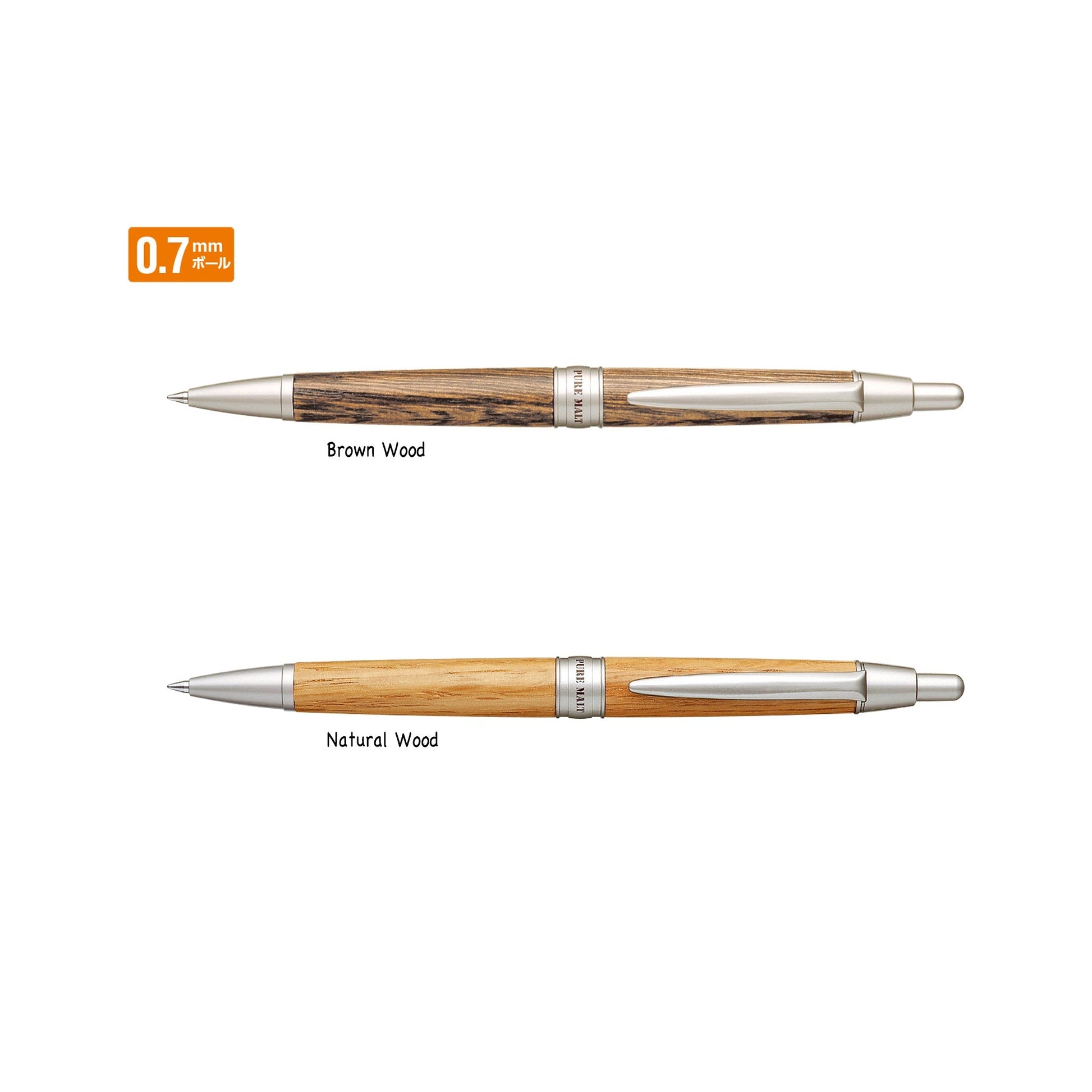 Uni Mitsubishi Pure Malt Ballpoint Pen - Slim Type - Natural Wood - Ballpoint Pens