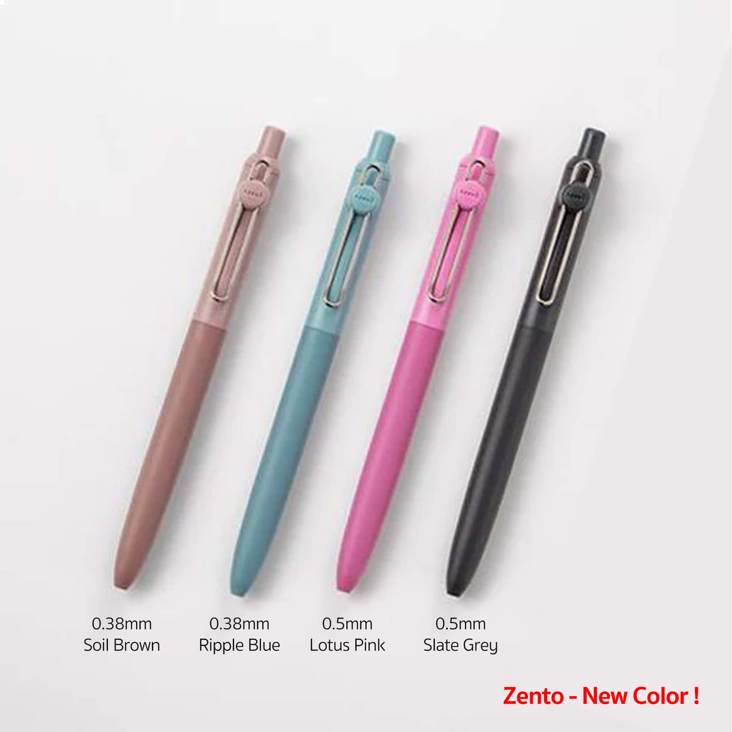 Uniball Zento Gel Pen Standard Model 0.5mm - Slate Grey [NEW COLOR] - Gel & Rollerball Pens