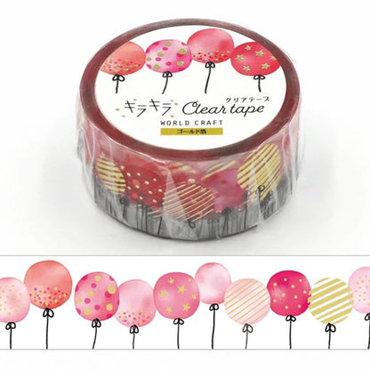 World Craft Kira Kira Clear Tape - Balloon - PET Film Tapes