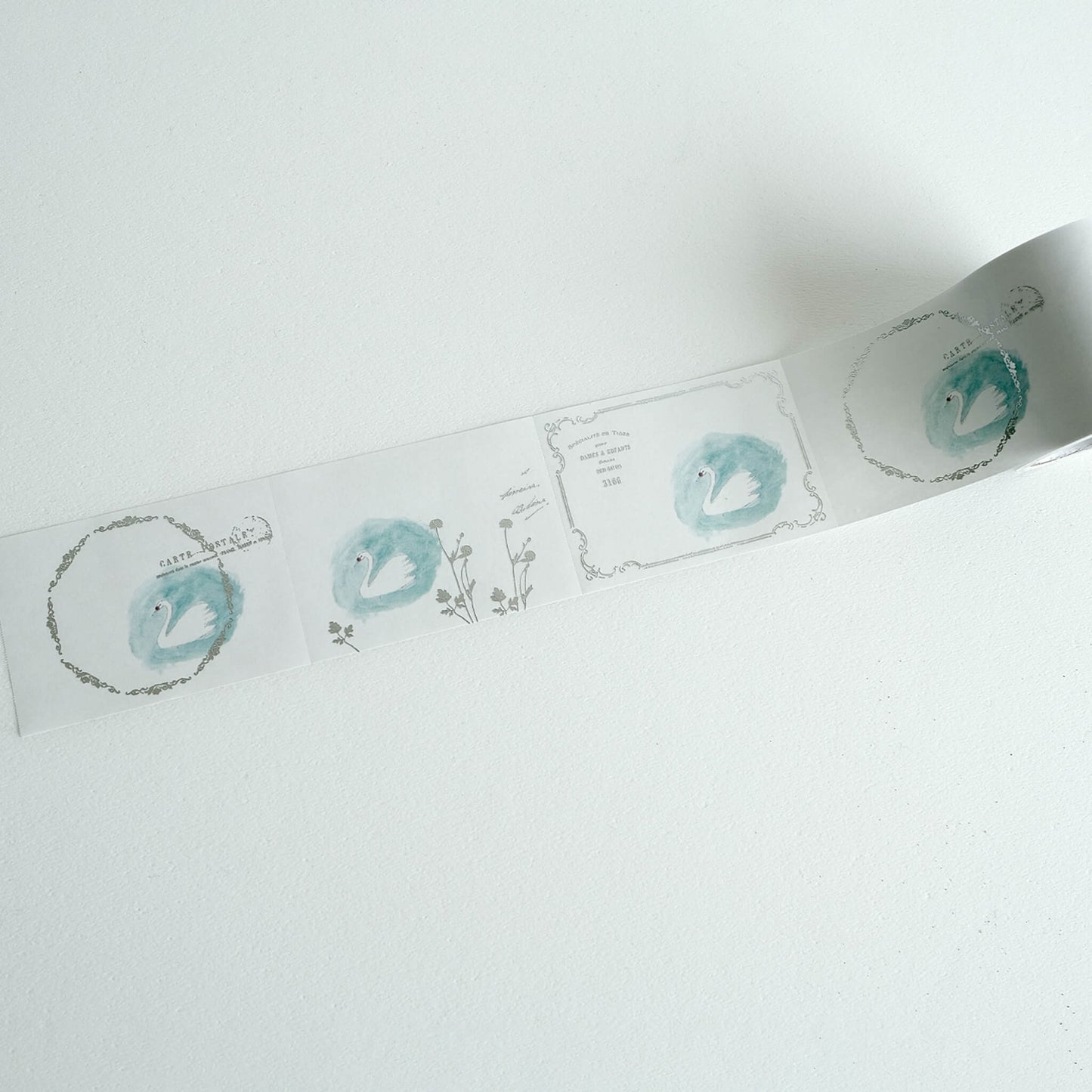 Yohaku Foil - Stamped Roll Sticky Notes RH - 001 Swan - Sticky Notes