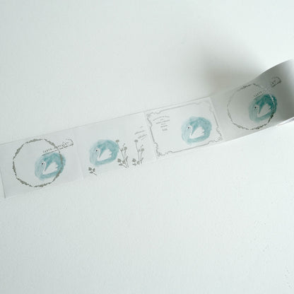 Yohaku Foil - Stamped Roll Sticky Notes RH - 001 Swan - Sticky Notes