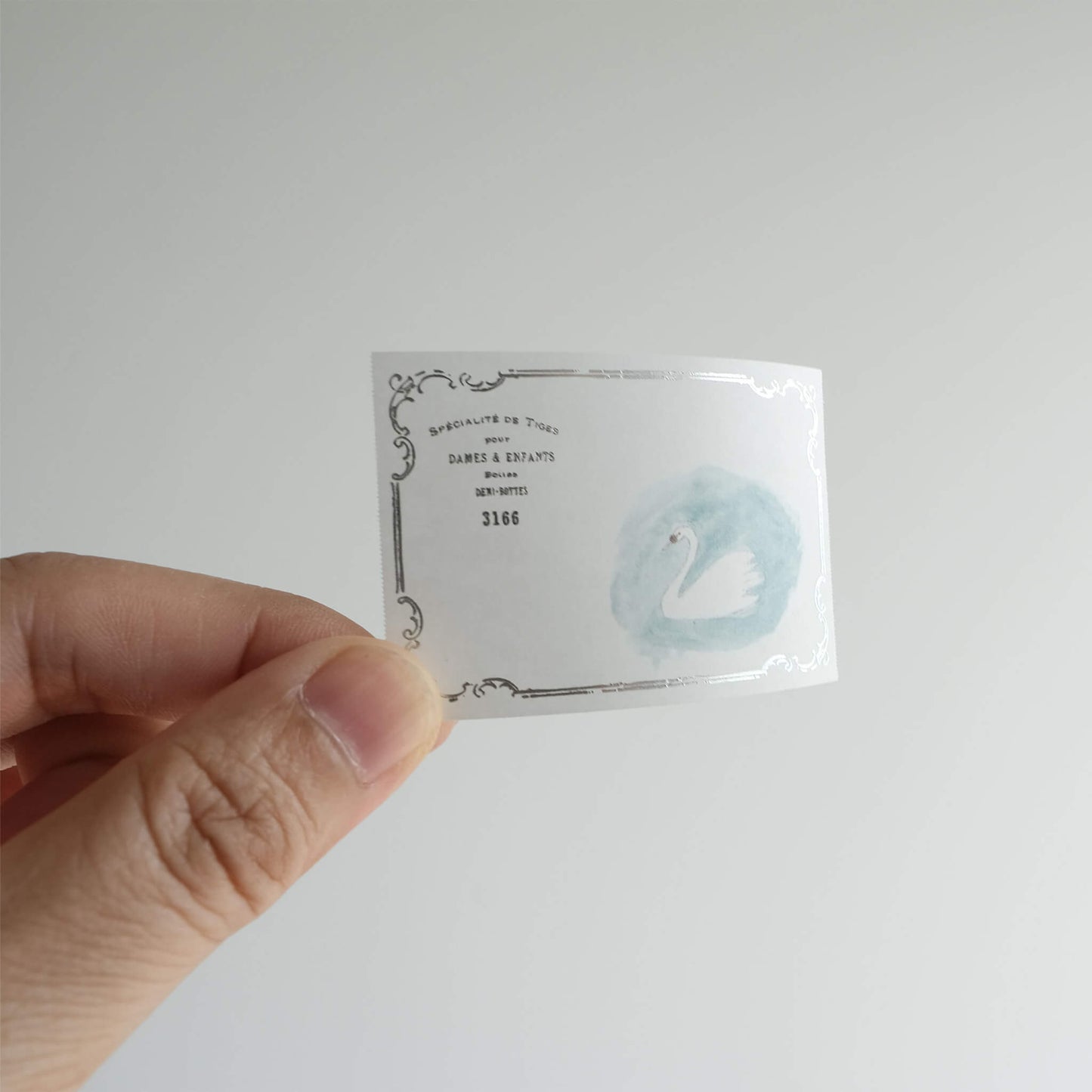 Yohaku Foil - Stamped Roll Sticky Notes RH - 001 Swan - Sticky Notes