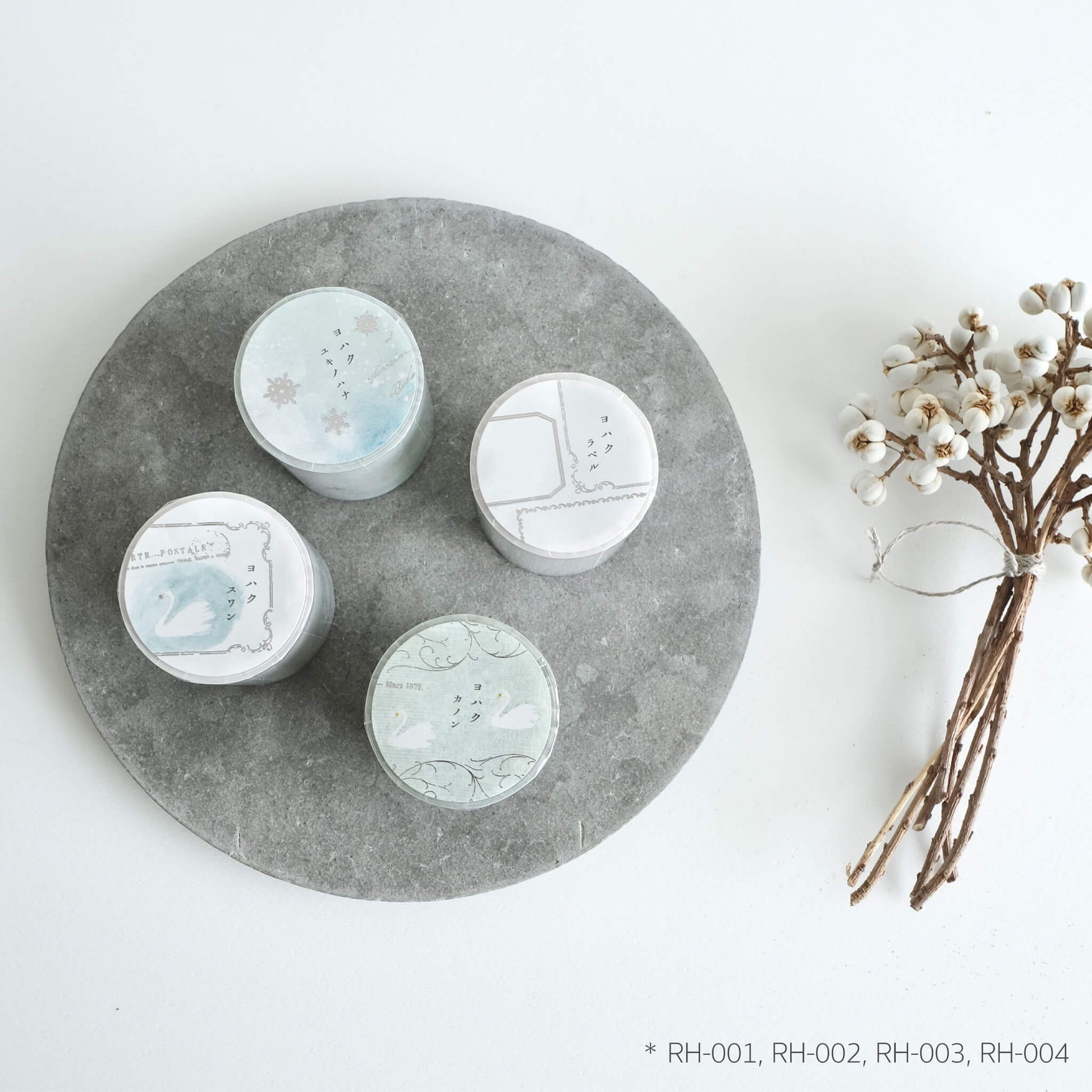 Yohaku Foil - Stamped Roll Sticky Notes RH - 002 Snow Flower - Sticky Notes