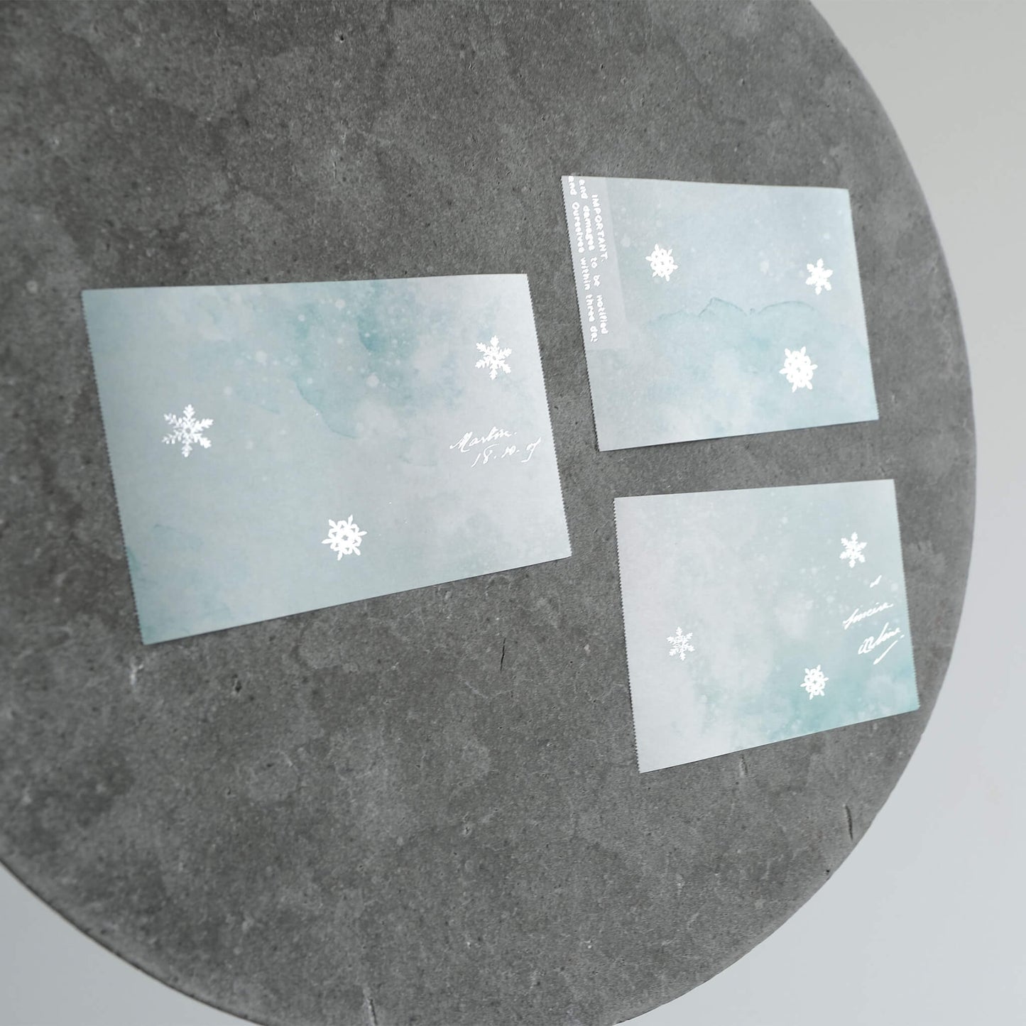 Yohaku Foil - Stamped Roll Sticky Notes RH - 002 Snow Flower - Sticky Notes