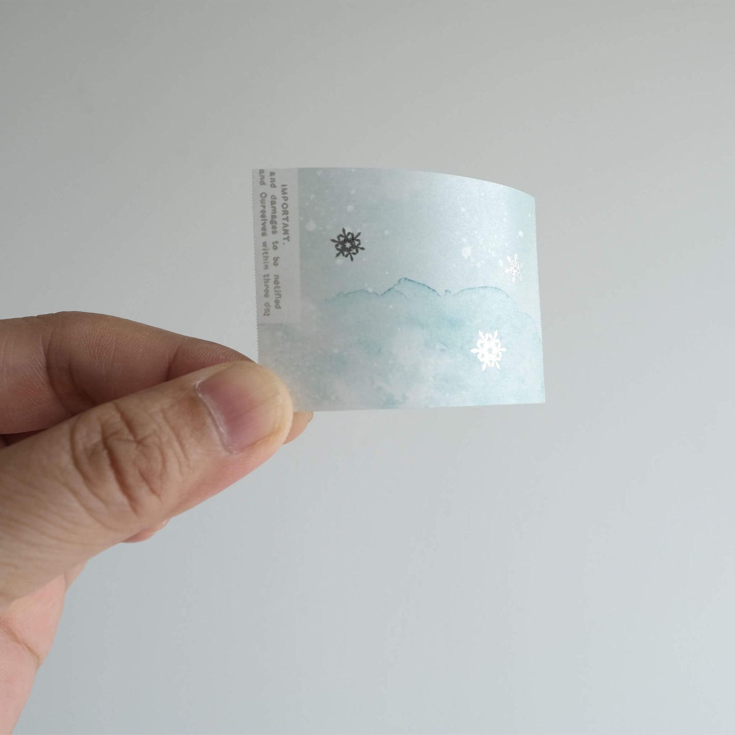 Yohaku Foil - Stamped Roll Sticky Notes RH - 002 Snow Flower - Sticky Notes