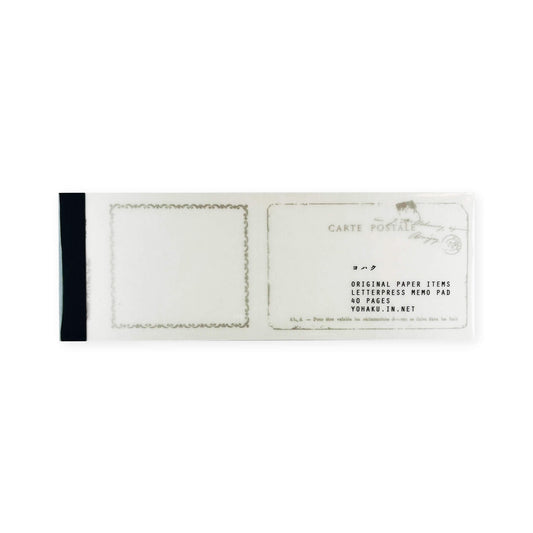 Yohaku Letterpress Memo Pad M - 145 Letter Brozen - Memo Pads