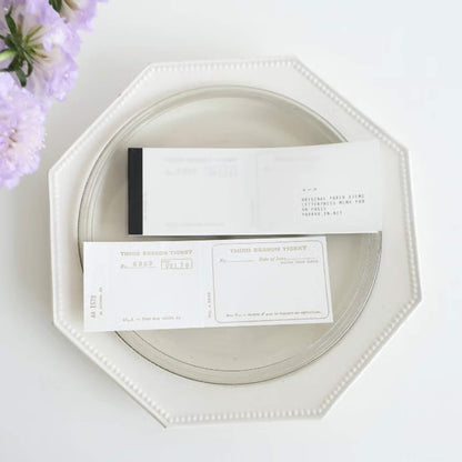 Yohaku Letterpress Memo Pad M - 168 Ticket Brozen - Memo Pads