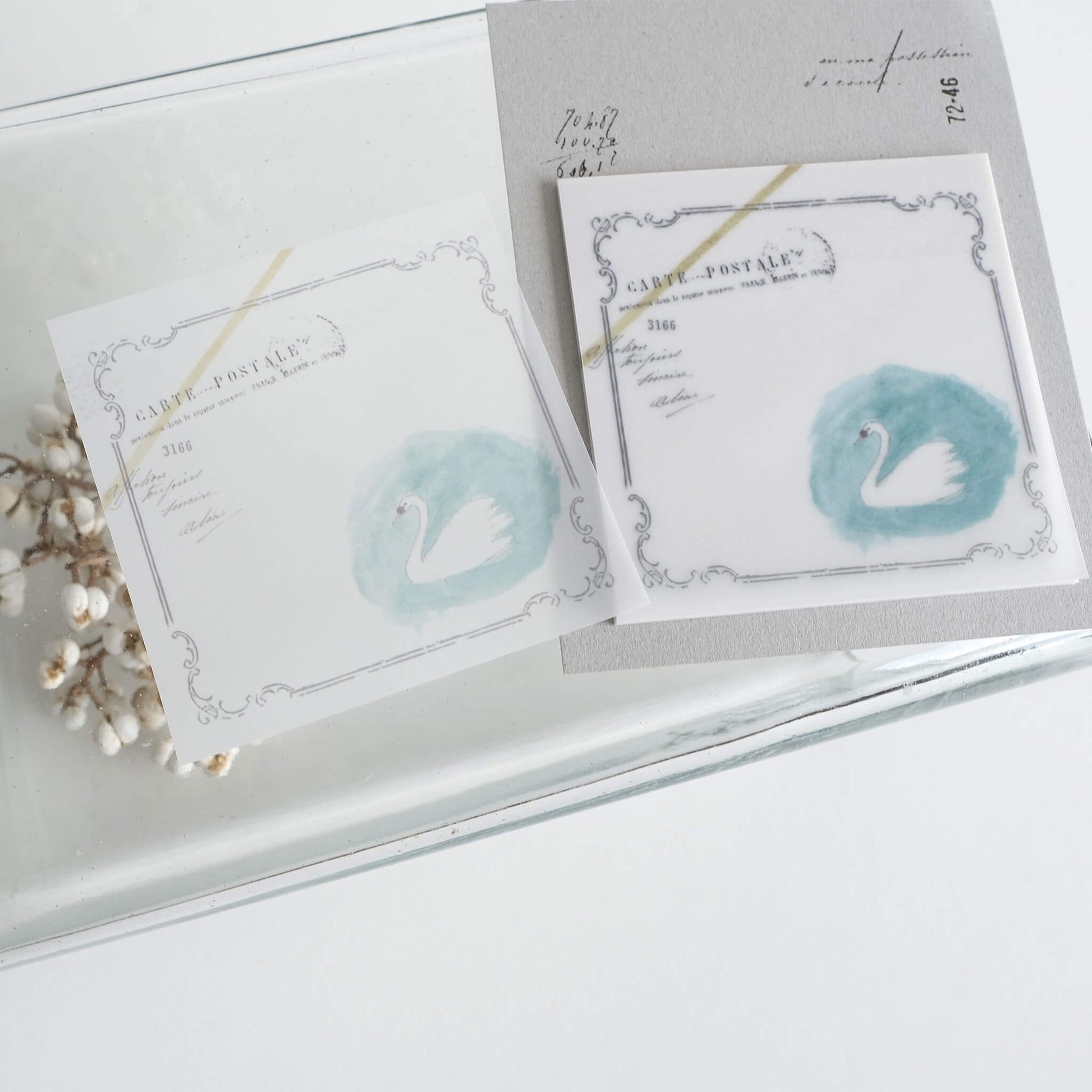 Yohaku Tracing Paper Sticky Notes M - 192 Swan - Sticky Notes