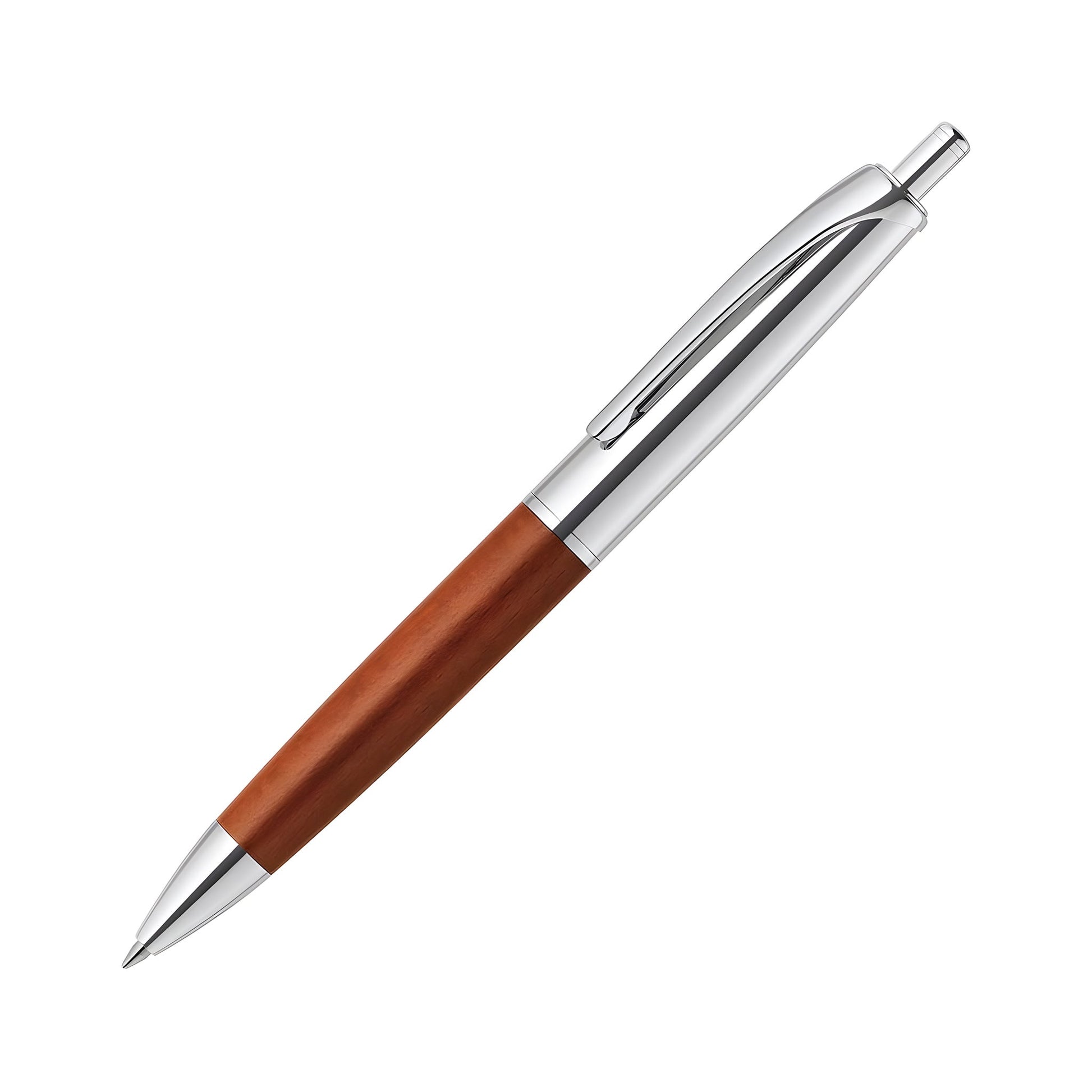 Zebra Filare Wood Ballpoint Pen Click Type - Wood / Silver - Ballpoint Pens