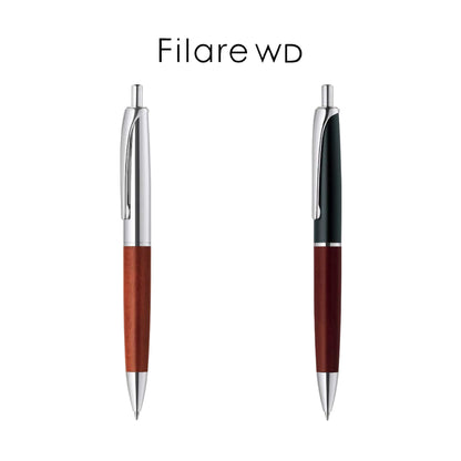 Zebra Filare Wood Ballpoint Pen Click Type - Wood / Silver - Ballpoint Pens