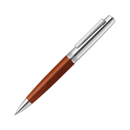 Zebra Filare Wood Ballpoint Pen Twist Type - Wood / Silver - Ballpoint Pens