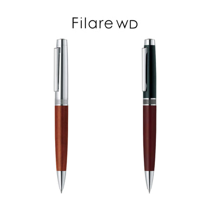 Zebra Filare Wood Ballpoint Pen Twist Type - Wood / Silver - Ballpoint Pens