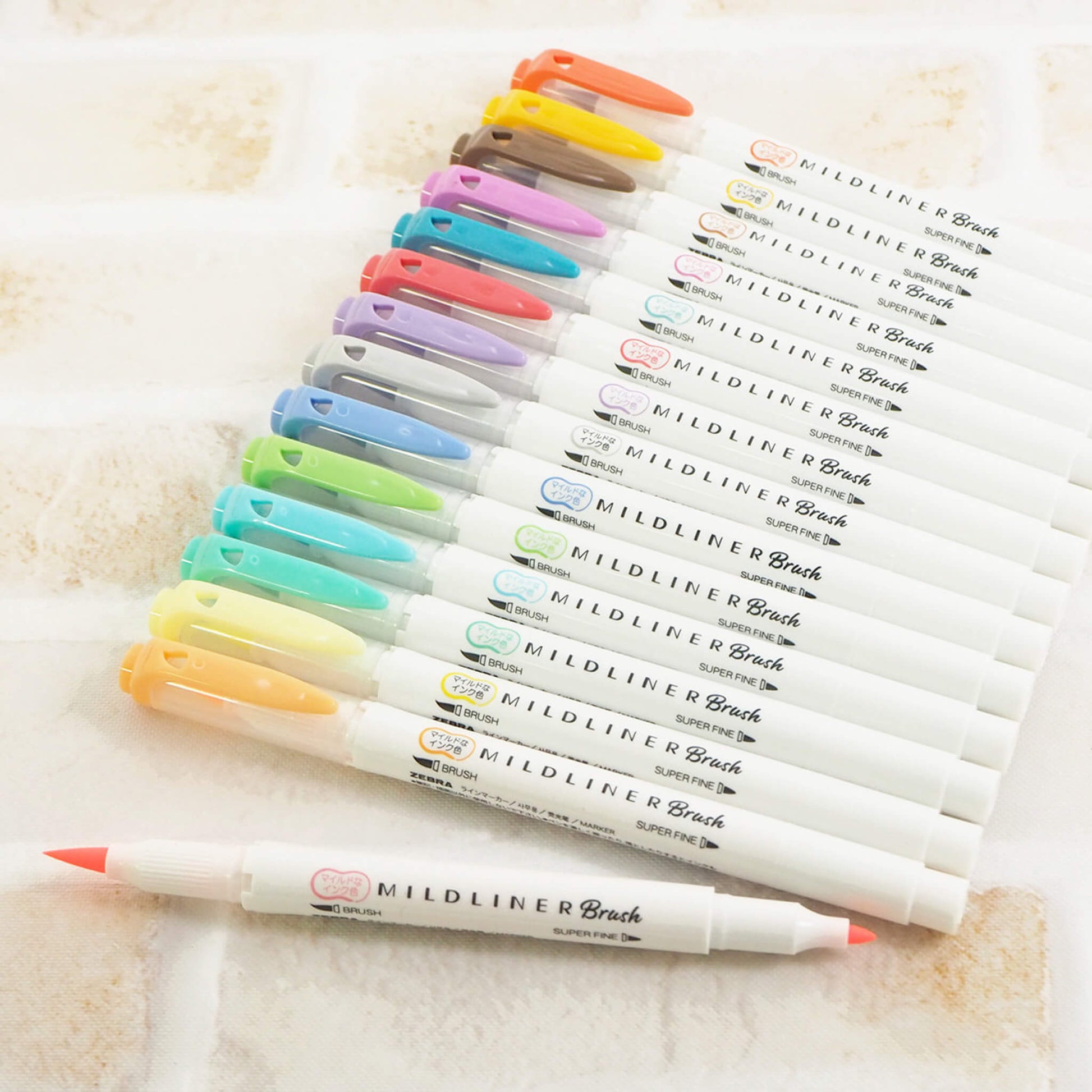Zebra Mildliner Brush Pen Set of 5 - Soothing Mild Colors - Brush Pens