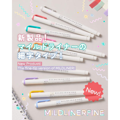 Zebra Mildliner Fine Dual - Tip Marker Limited Edition Set - Set A - Fine - Tip Markers