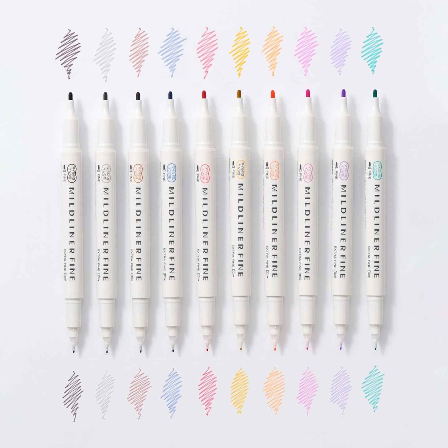 Zebra Mildliner Fine Dual - Tip Marker Limited Edition Set - Set A - Fine - Tip Markers
