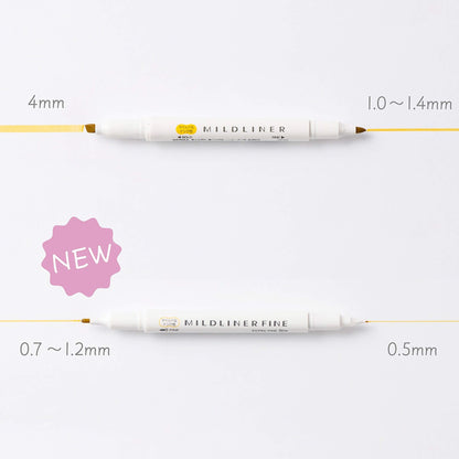 Zebra Mildliner Fine Dual - Tip Marker Limited Edition Set - Set A - Fine - Tip Markers