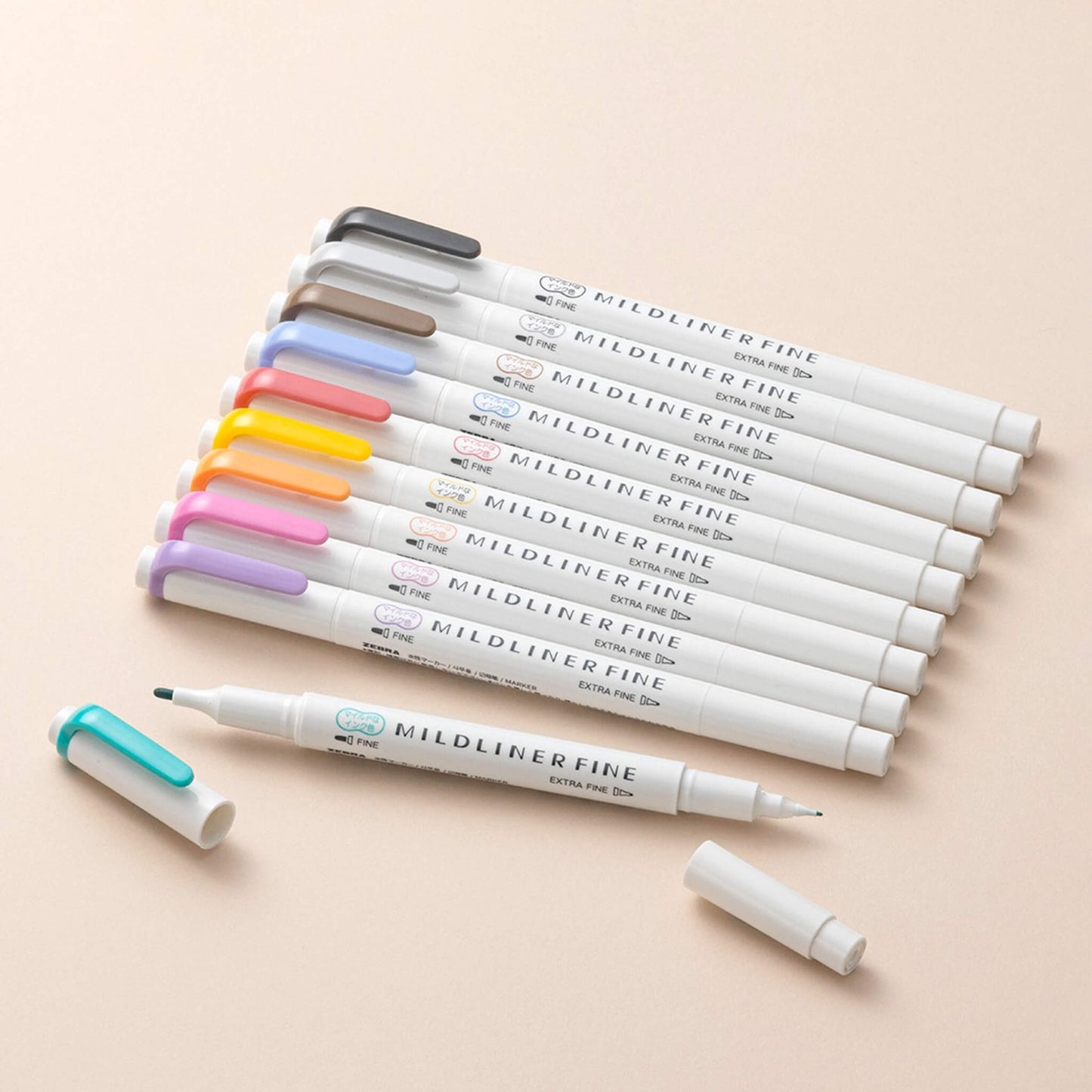 Zebra Mildliner Fine Dual - Tip Marker Limited Edition Set - Set A - Fine - Tip Markers