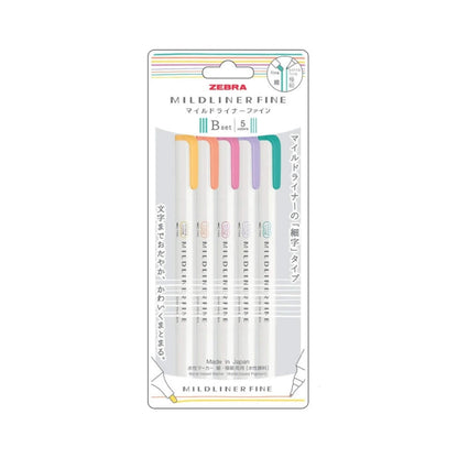 Zebra Mildliner Fine Dual - Tip Marker Limited Edition Set - Set B - Fine - Tip Markers