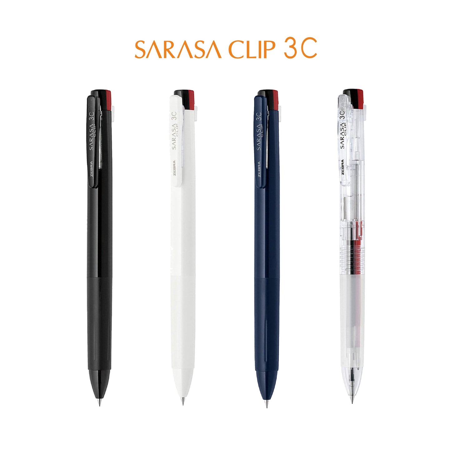 Zebra Sarasa Clip 3C Multi Gel Pen 0.5mm - Black - Multi - Color Pens