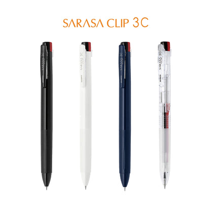 Zebra Sarasa Clip 3C Multi Gel Pen 0.5mm - Black - Multi - Color Pens