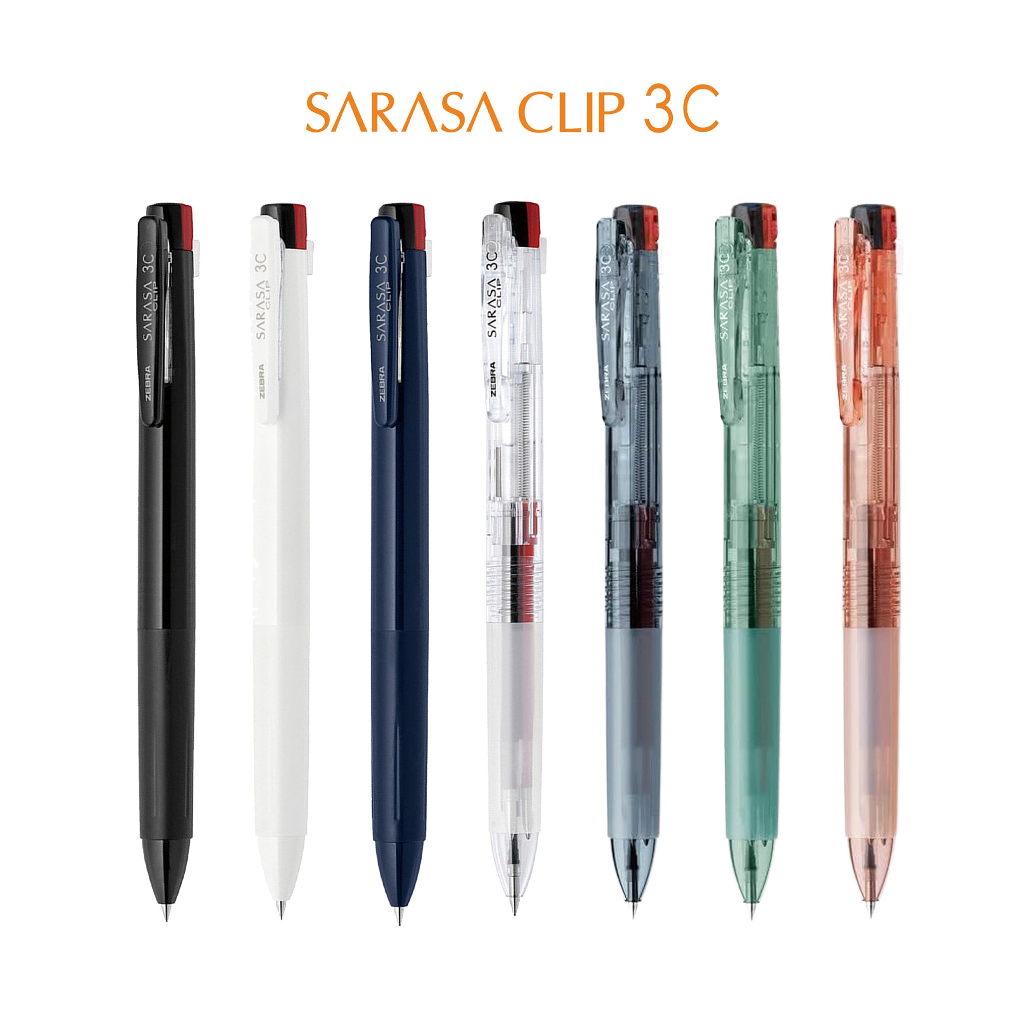 Zebra Sarasa Clip 3C Multi Gel Pen 0.5mm - Multi-Color Pens - Gel